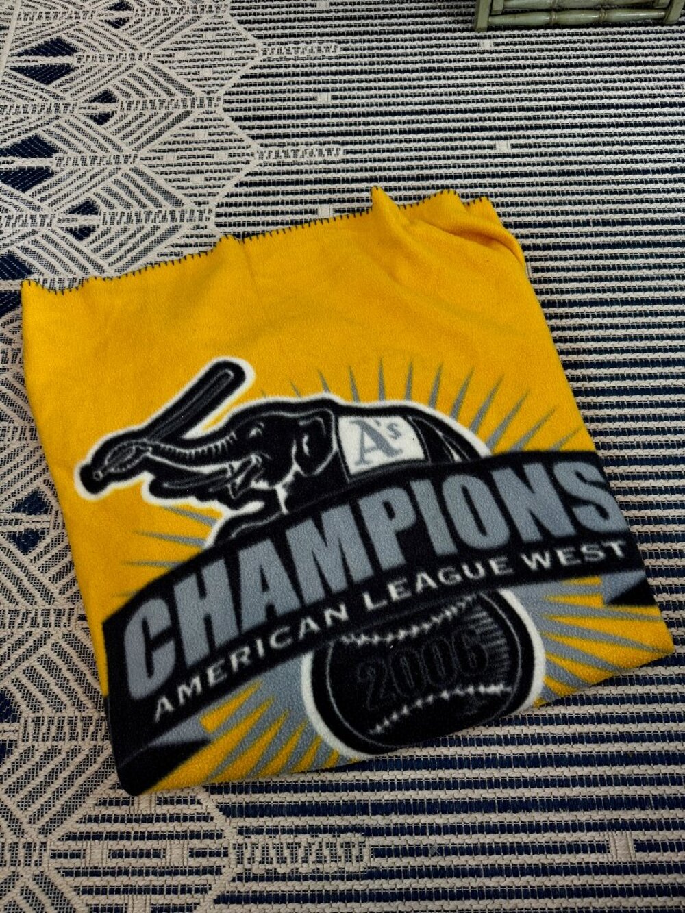 Oakland A's Green & Gold 2006 American League Champions Fleece Blanket